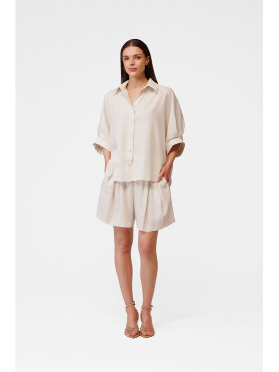 LE POSSÉ LE POSSÉ Camicia KK Beige Loose Fit