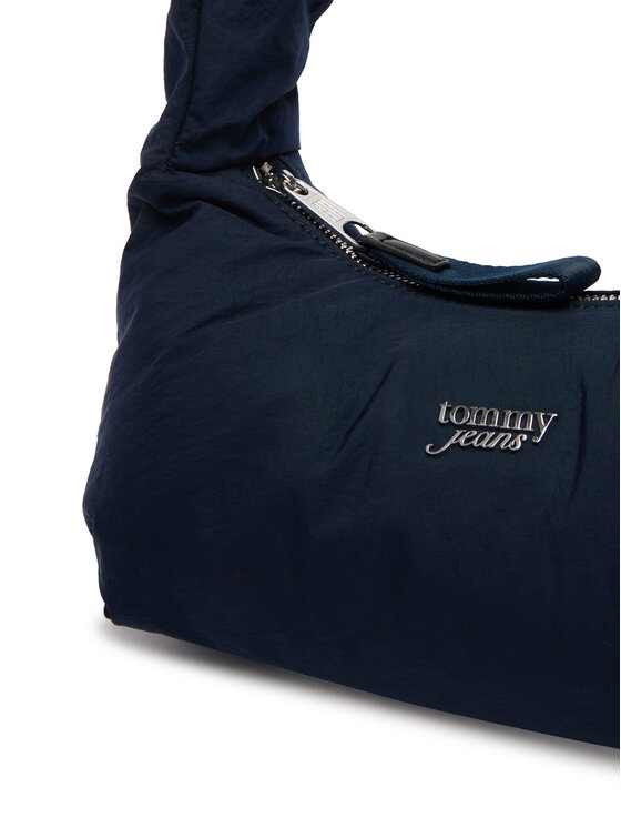 Tommy Jeans Tommy Jeans Дамска чанта Metal Logo Padded Strap Shoulder Bag AW0AW18583 Тъмносин