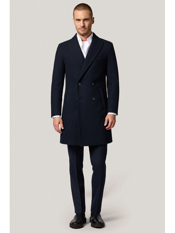 Próchnik Próchnik Płaszcz PM5 PC073225000024 Granatowy Regular Fit