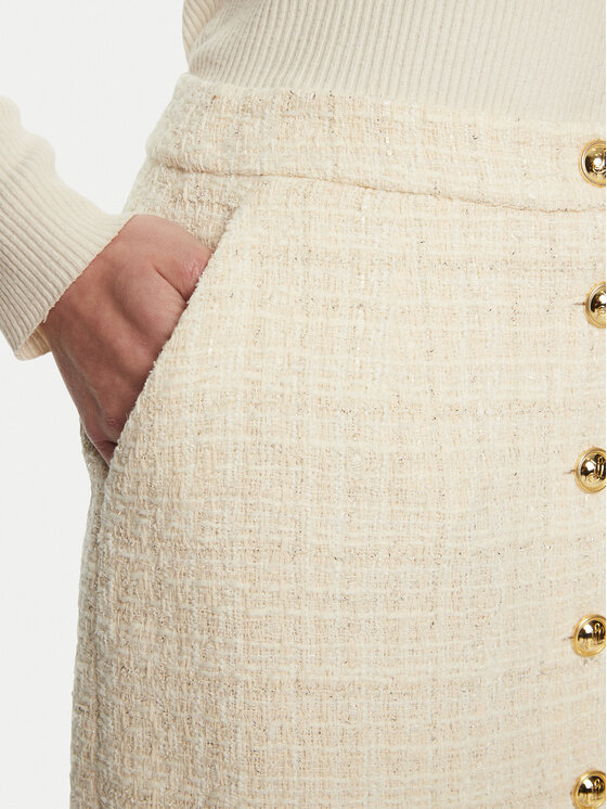 Luisa Spagnoli Luisa Spagnoli Ravno krilo Fettuccia 541489 Écru Regular Fit