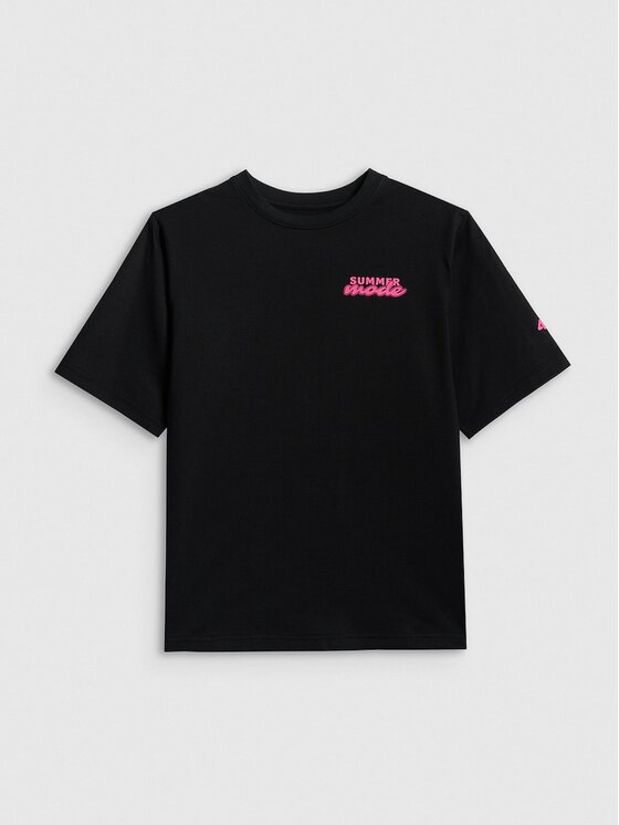 4F 4F T-Shirt POOLSIDE CLUB Czarny Loose Fit