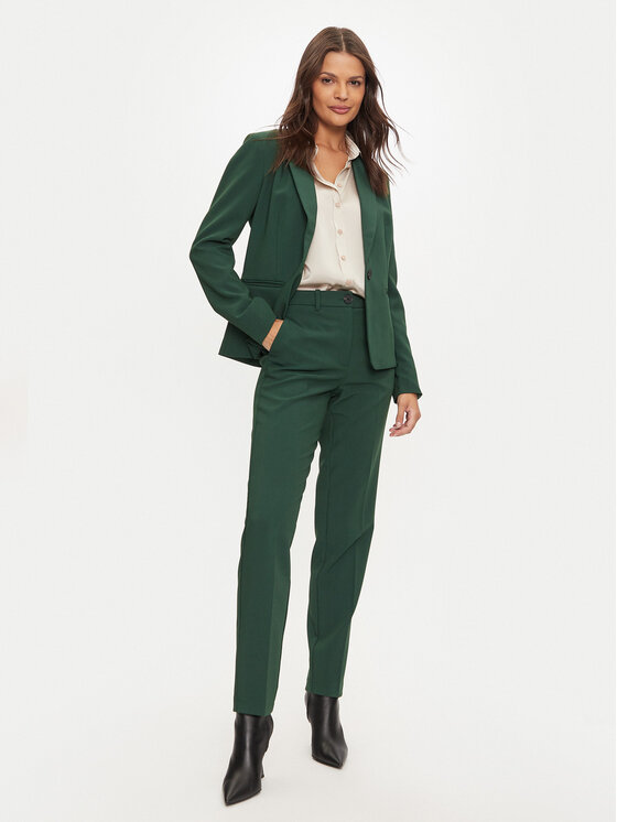 YAS YAS Chino hlače Bella 26033693 Zelena Regular Fit
