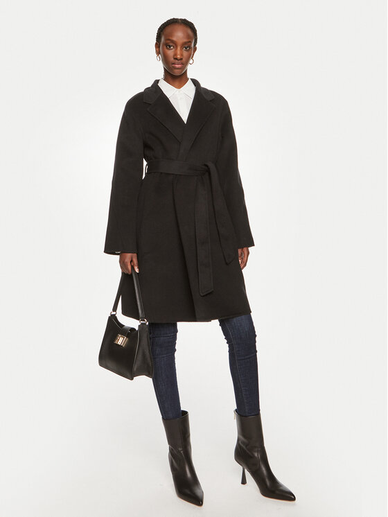 Tommy Hilfiger Tommy Hilfiger Cappotto di lana WW0WW43603 Nero Regular Fit