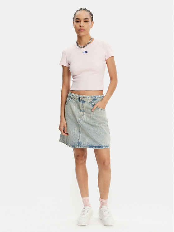 HUGO HUGO T-Shirt Baby 50510749 Różowy Slim Fit