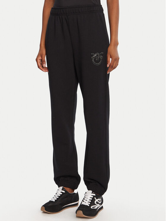 PINKO PINKO Pantaloni trening Plumcake 104790 A2RO Negru Regular Fit