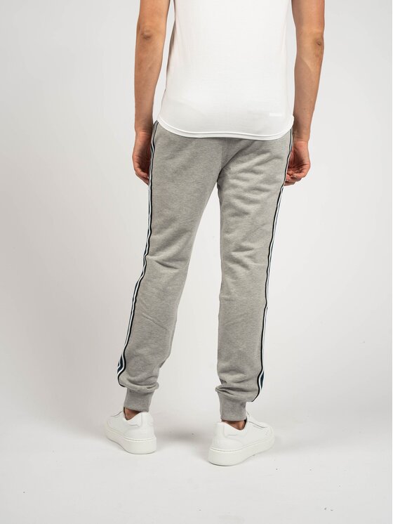 Les Hommes Les Hommes Kalhoty z materiálu UHJ101752U | Jogging Pants Šedá Slim Fit