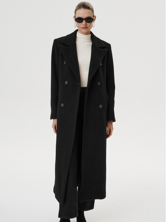 MARI PRETI MARI PRETI Cappotto Caldessa Nero Regular Fit