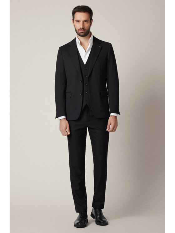 Lancerto Lancerto Marynarka Fobello MA131225000001 Czarny Slim Fit