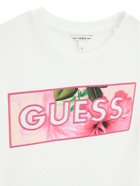 Guess Guess Sukienka codzienna J6GK05 KAE24 Biały Regular Fit