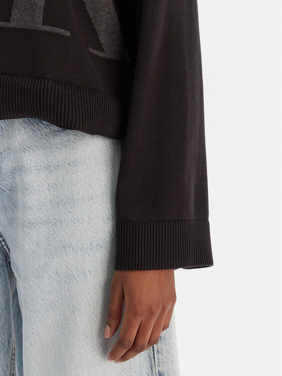 Calvin Klein Jeans Calvin Klein Jeans Sweter Smooth LV047E304G Czarny Regular Fit
