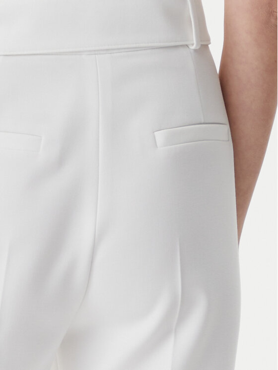 HUGO HUGO Pantaloni din material 50537602 Alb Flare Fit