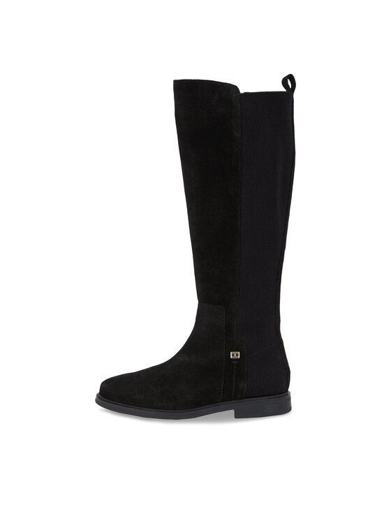 Tommy Hilfiger Tommy Hilfiger Офицерки Tommy Essentials Longboot FW0FW07476 Черен