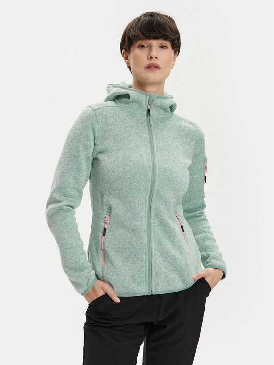 CMP Mikina 3H19826 Zelená Regular Fit