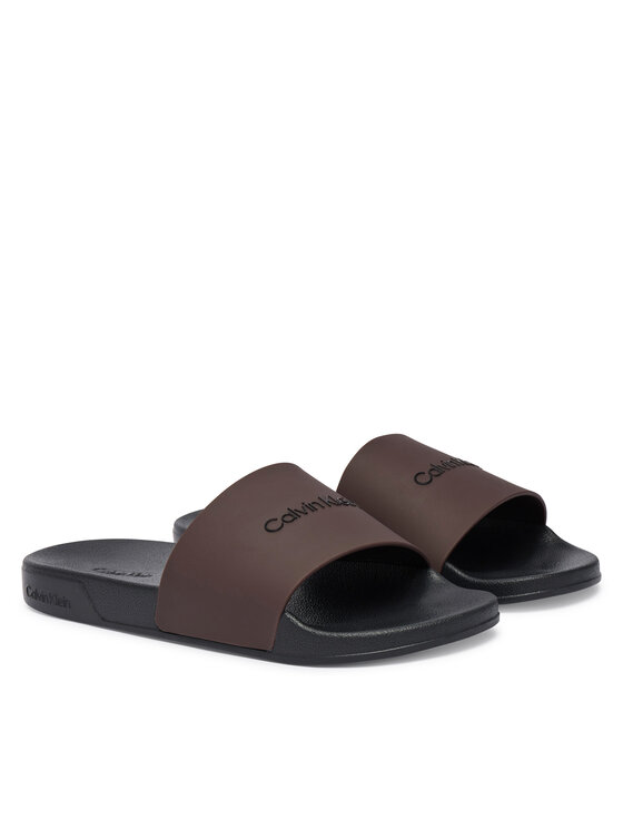 Calvin Klein Calvin Klein Nazouváky Ess Slide Monobrand Cv HM0HM02107 Hnědá