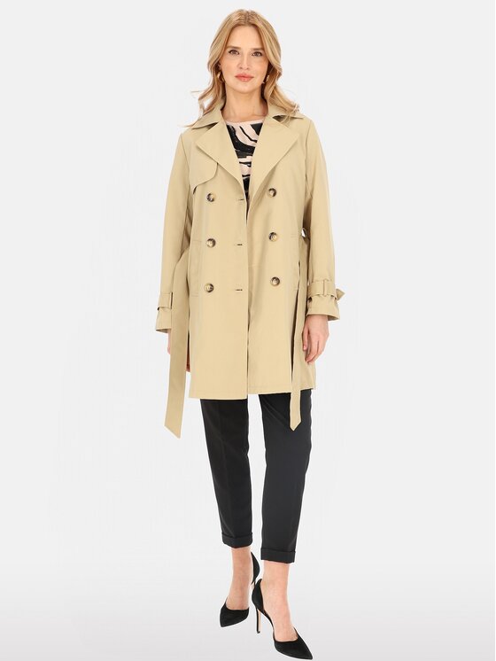 Perso Perso Prechodný kabát BLE252682F Béžová Regular Fit