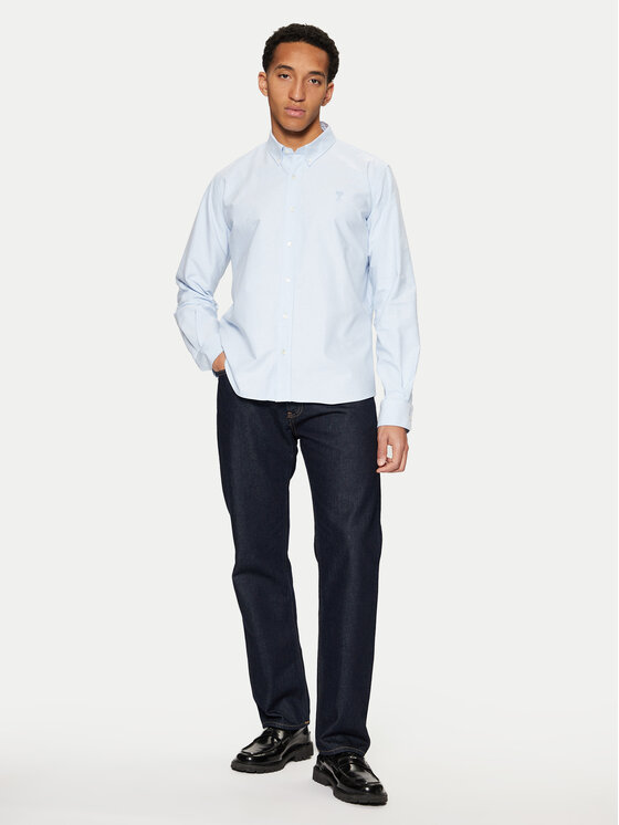 AMI PARIS AMI PARIS Marškiniai USH060.CO0031 Žydra Regular Fit