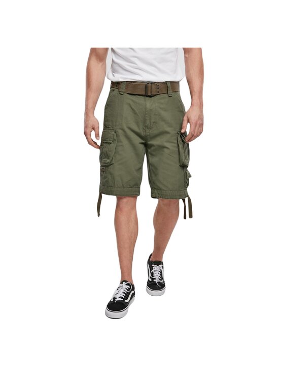 Brandit Brandit Szorty materiałowe 2001.1 Zielony Regular Fit