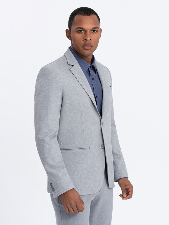 Ombre Ombre Sako OM-BLZB-0114 Šedá Regular Fit