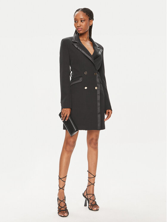 Fracomina Fracomina Cocktail obleka FQ24SD1008W42901 Črna Slim Fit
