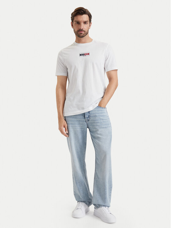 Tommy Hilfiger Tommy Hilfiger T-Shirt Brand Love MW0MW44882 Biały Regular Fit
