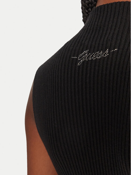 Guess Guess Úpletové šaty W5BK23 Z3OW2 Čierna Slim Fit