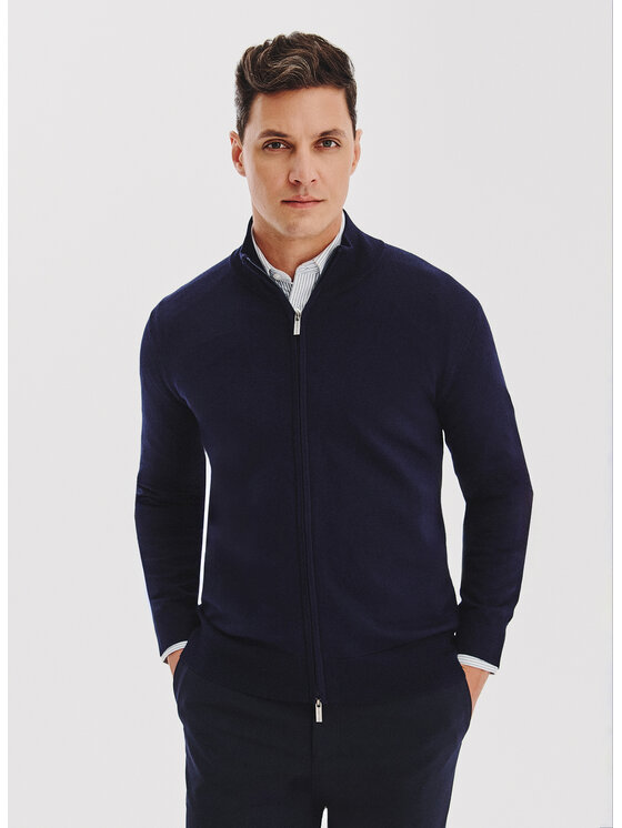 Pako Lorente Pako Lorente Sweter P25WF-2X-024 Granatowy Classic Fit