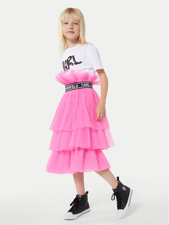 Karl Lagerfeld Kids Suknja Z30093 D Ružičasta Regular Fit