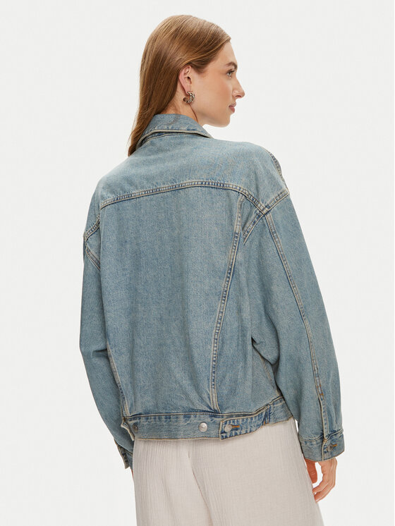 Gina Tricot Gina Tricot Kurtka jeansowa 22124 Niebieski Loose Fit