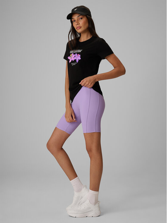 4F 4F Szorty sportowe TROPIC ORCHID Fioletowy jasny Slim Fit