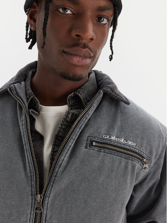 Quiksilver Quiksilver Džinsinė striukė Shaper Pad Jacket EQYJK04174 Pilka Regular Fit