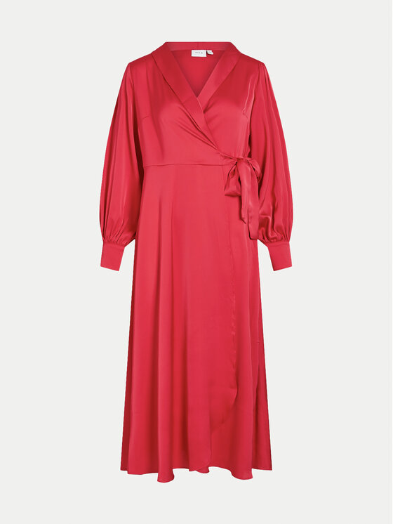Vila Vila Coctailkleid Ravenna 14093784 Rot Regular Fit