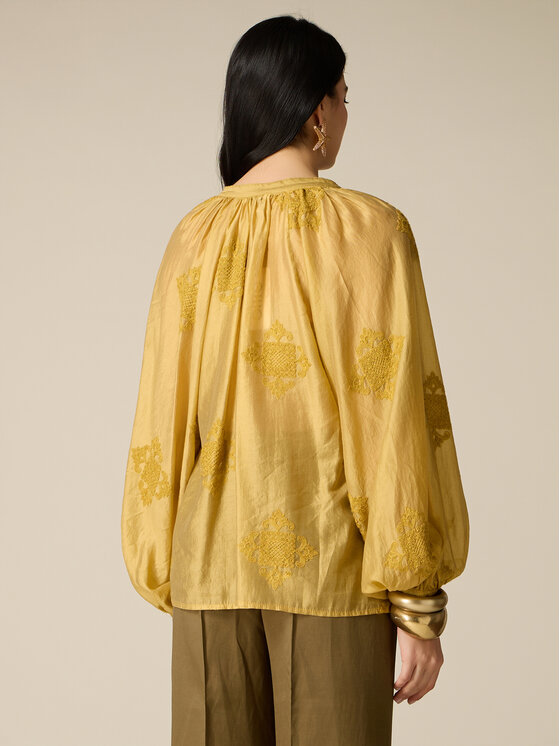 Oltre Oltre Blusa 2010J000775N027 Giallo Over Fit