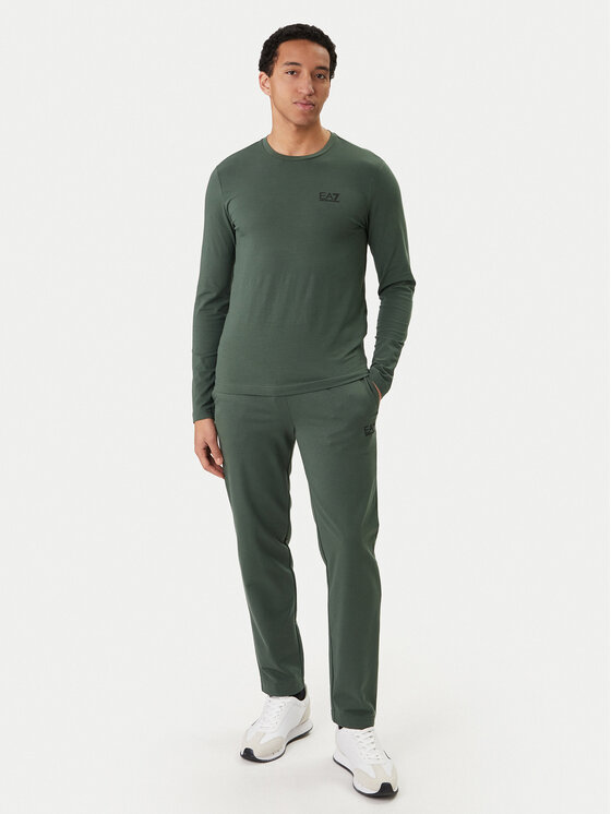 EA7 Emporio Armani EA7 Emporio Armani Marškinėliai ilgomis rankovėmis 8NPT28 PJVQZ U7260 Žalia Slim Fit