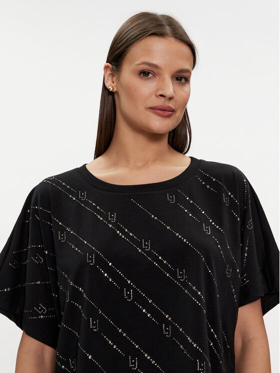 Liu Jo Liu Jo T-särk TA4174 JS003 Must Regular Fit
