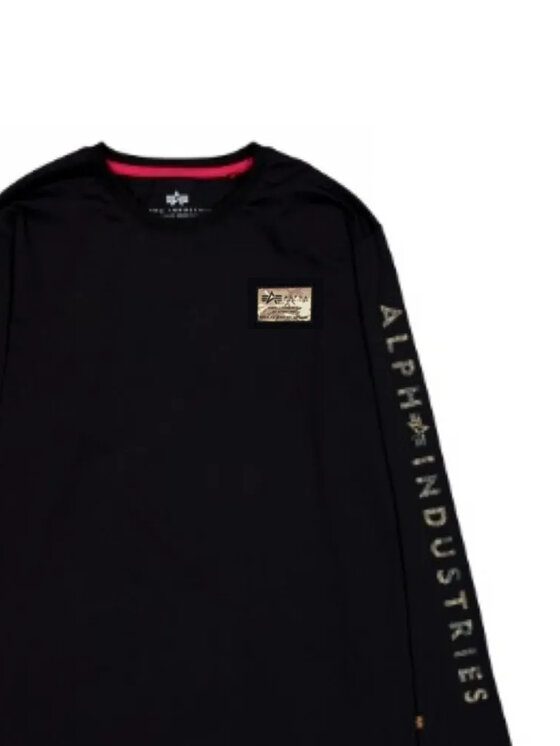 Alpha Industries Alpha Industries Tričko AI.156582-03 Čierna Regular Fit