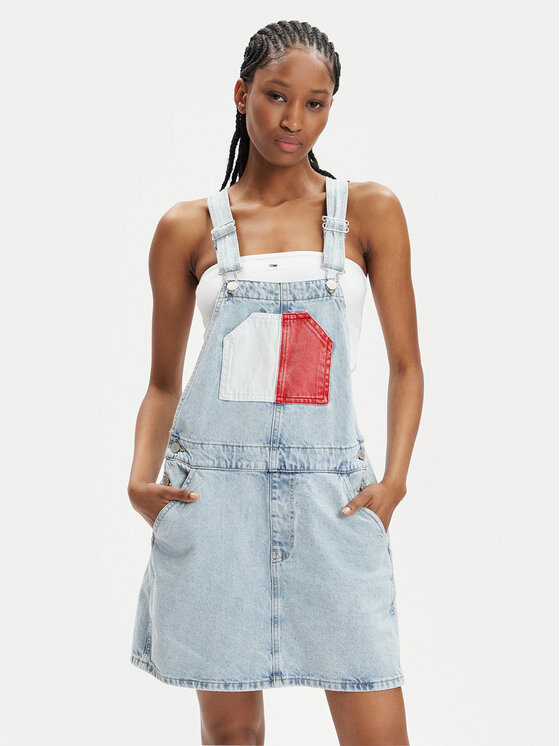 Tommy Jeans Tommy Jeans Vestito di jeans Flag DW0DW18116 Blu Regular Fit