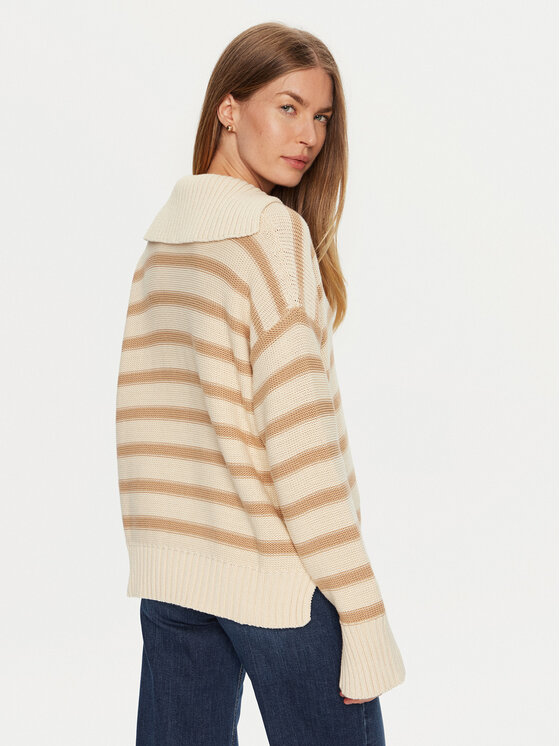 TWINSET TWINSET Pulover 241TP3210 Bež Loose Fit
