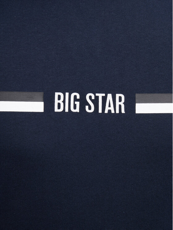 BIG STAR BIG STAR T-Shirt LEXOR Granatowy Basic Fit
