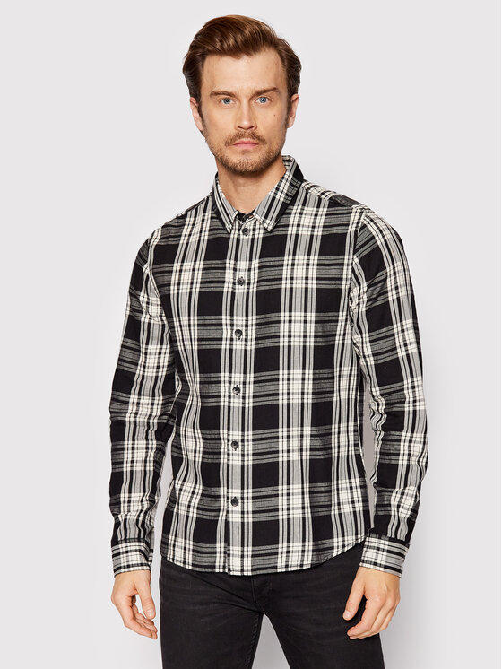 Young Poets Society Young Poets Society Koszula Mic Check 106923 Szary Regular Fit