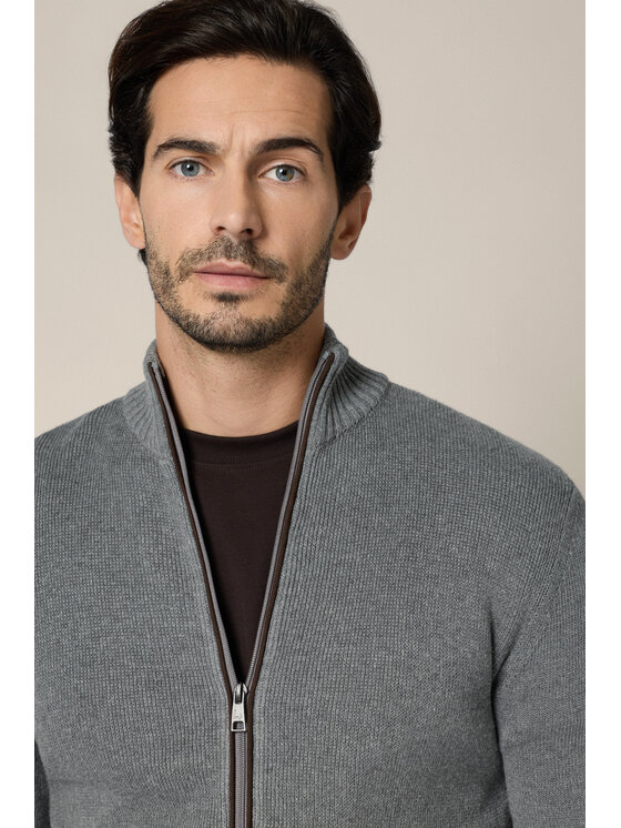 Lancerto Lancerto Sweter Algar SW073225000032 Szary Regular Fit
