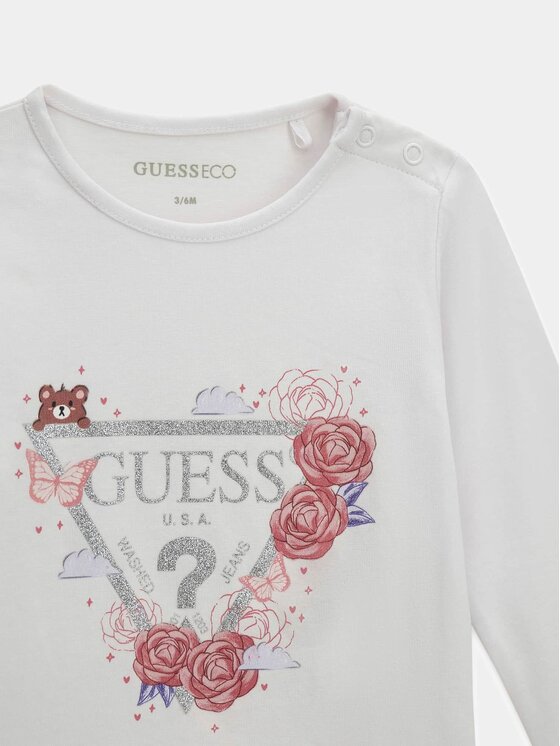 Guess Kids Guess Kids T-Shirt 183881 Biały Classic Fit