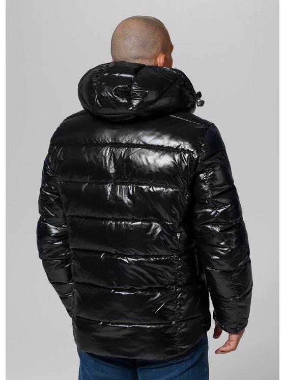 PITBULL PITBULL Kurtka zimowa męska z kapturem Pepperwood XXL Czarny Regular Fit