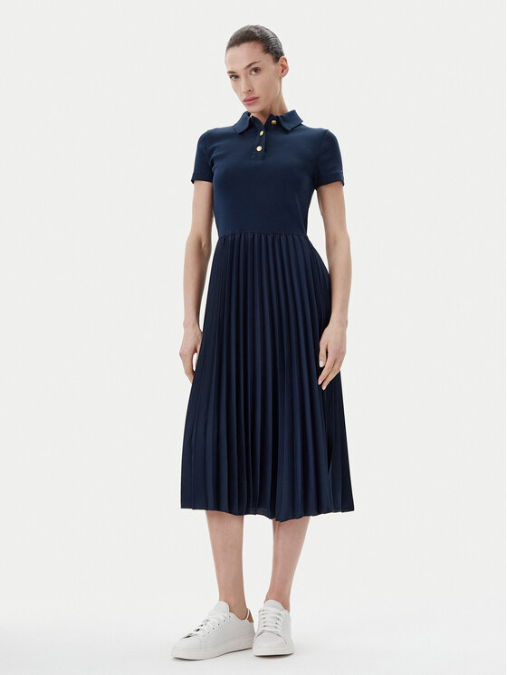 Tommy Hilfiger Tommy Hilfiger Každodenné šaty WW0WW44448 Tmavomodrá Regular Fit
