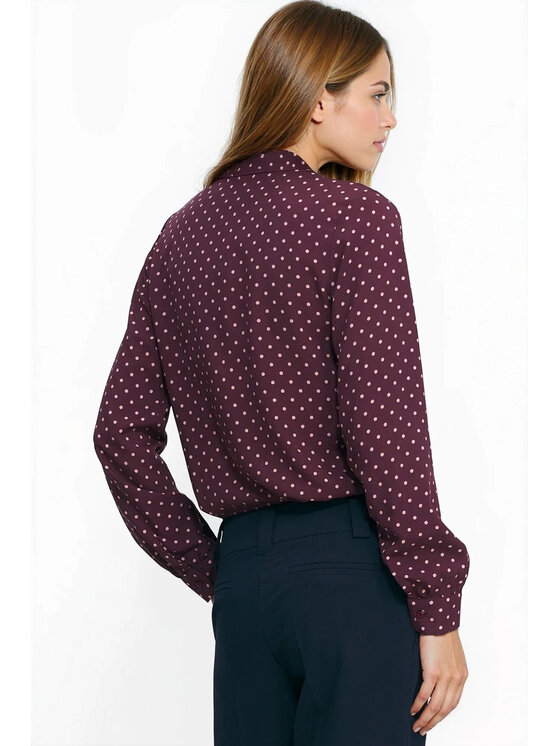 NIFE NIFE Halenka B208 Bordó Regular Fit