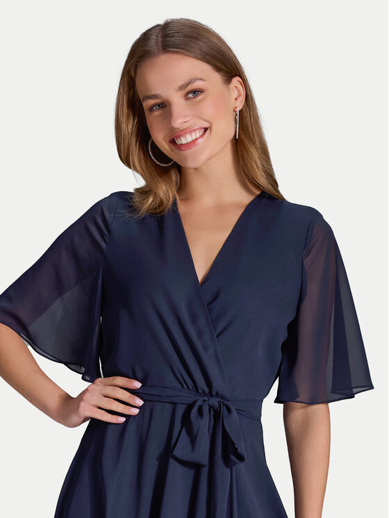 Swing Swing Koktejlové šaty 5AI10200 Tmavomodrá Regular Fit