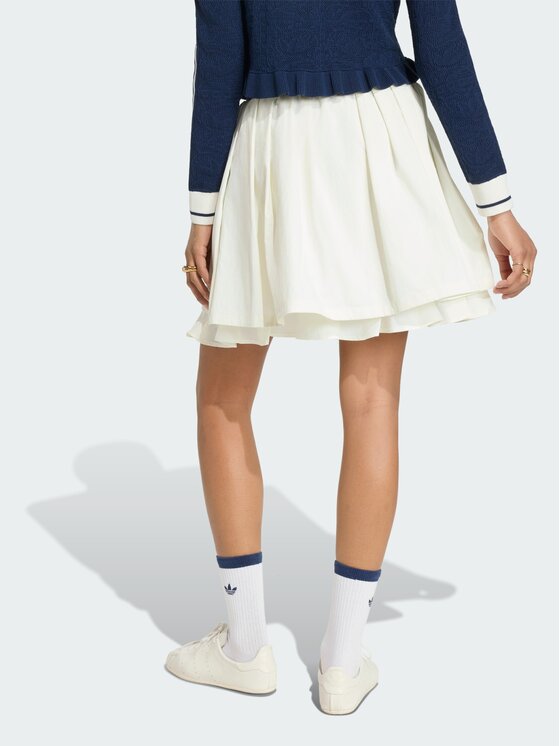 adidas adidas Spódnica plisowana 168514 Biały Loose Fit
