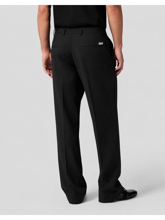 PHILIPP PLEIN PHILIPP PLEIN Spodnie materiałowe 32058 Czarny Wide Fit