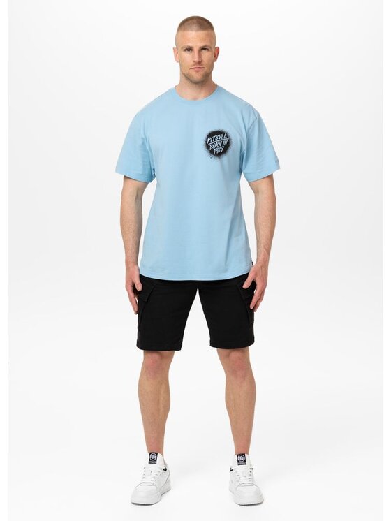 PITBULL PITBULL T-Shirt GRAFFITI Niebieski jasny Regular Fit