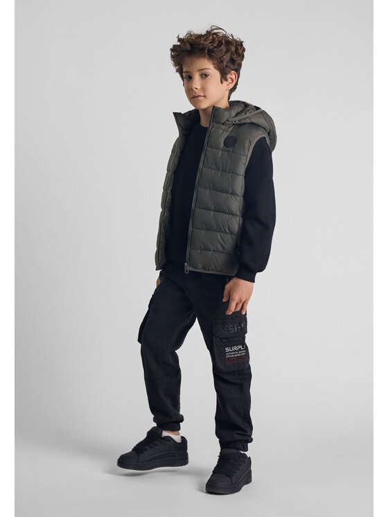 minoti minoti Kamizelka 17GILET 4 Khaki Regular Fit