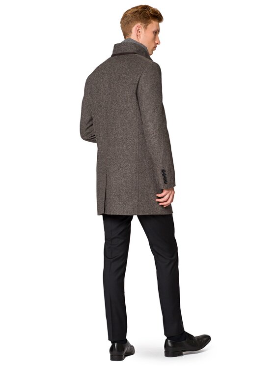 Lancerto Lancerto Płaszcz wełniany KU064218000002 Szary Regular Fit